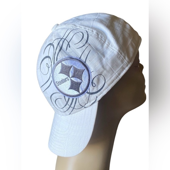 NFL & REEBOK PITTSBURGH STEELERS FITTED FOOTBALL CAP EMBROIDERED PATCH SIZE L/XL - Picture 13 of 14